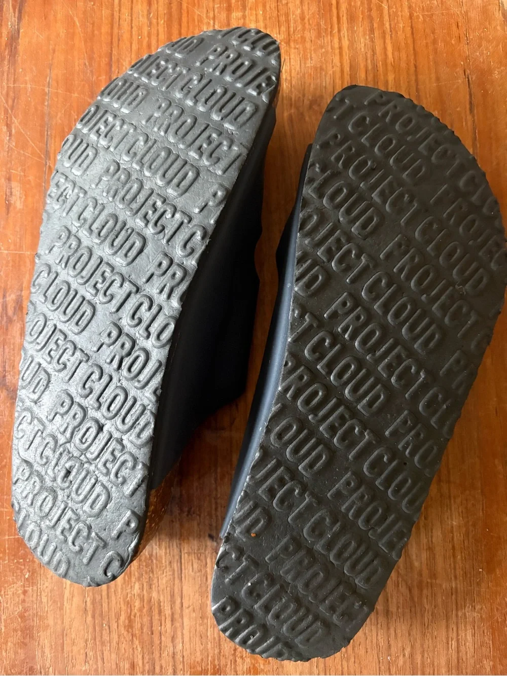 Comfort Cork Slide Sandals with Gold Buckles — Navy - Picture 3 of 3